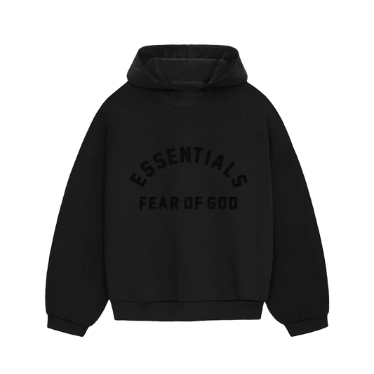 Fear of God Essentials Nylon Fleece Hoodie Black (SS24)